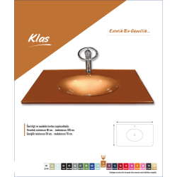 Cam Lavabo Klas Modeli 80x56 cm