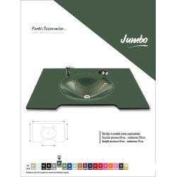 Cam Lavabo  jumbo Modeli 90x56 cm