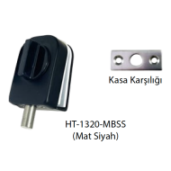 SÜRGÜLÜ CAM KAPI KİLİDİ CAMDA DELİK GEREKTİRMEZ SİYAH