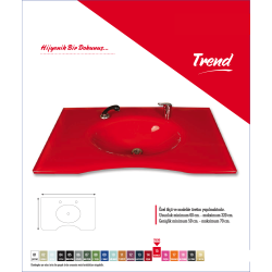 Cam Lavabo Trend Modeli 90x56 cm