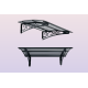 Metal Taşıyıcılı Kapı Üstü Pratik Sundurma Antrasit - Şeffaf Levha 280 x 70 Md2 - Metal Taşıyıcı Kapı Üstü Pratik Sundurma