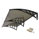 Kapı Üstü Pratik Sundurma 240 Cm X 80 Cm Siyah Ayak -Bronz Levha - Kapı Üstü Pratik Sundurma