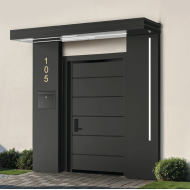 Alüminyum Işıklı Sundurma Vera Dual 200 cm x 90 cm Ledli Posta Kutulu
