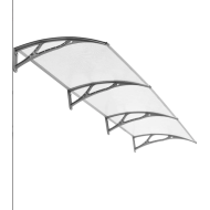 Kapı Üstü Pratik Sundurma 360 X 80 Cm Gri