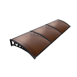 Kapı Üstü Pratik Sundurma 360 X 80 cm Siyah - Bronz