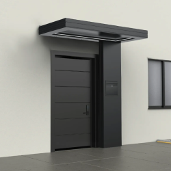Alüminyum Işıklı Sundurma Vera Viela Mono Right 200 cm x 90 cm Ledli Posta Kutulu