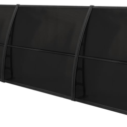 LUPIN Kapı Pencere Üstü Pratik Sundurma 105x360 - Siyah