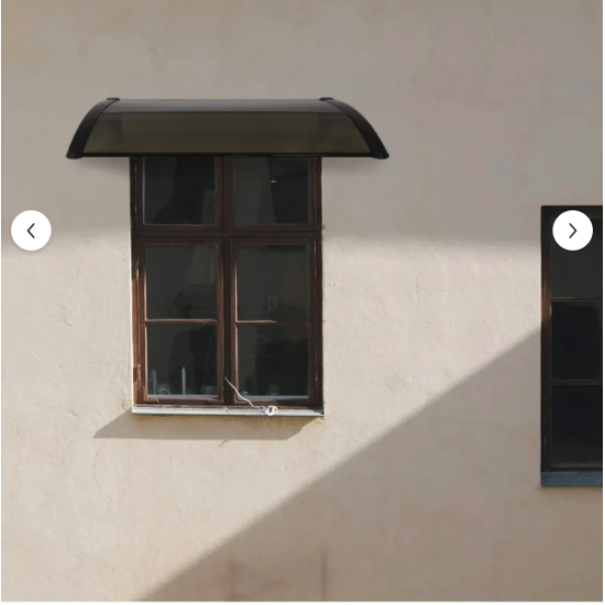 Kapı Üstü Pratik Sundurma 120 X 60 Cm Siyah Ayak-Bronz Levha - Kapı Üstü Pratik Sundurma