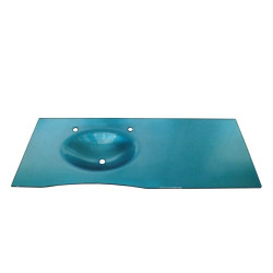 Kuaför Cam Lavabo 15 mm 100 x 56 cm M.Turkuaz KO19