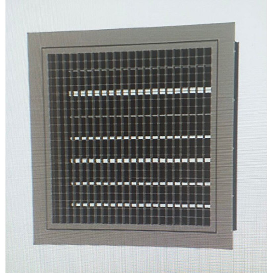 60X60 Çift Sıra Kanatlı Zıt Damperli Menfez - Çift Sıra Kanatlı Zıt Damperli
