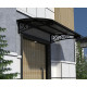 Metal Taşıyıcılı Kapı Üstü Pratik Sundurma Siyah - Siyah Levha 120 x 120 Md2 - Metal Taşıyıcı Kapı Üstü Pratik Sundurma