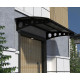 Metal Taşıyıcılı Kapı Üstü Pratik Sundurma Siyah - Siyah Levha 120 x 110 Md1 - Metal Taşıyıcı Kapı Üstü Pratik Sundurma