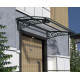 Metal Taşıyıcılı Kapı Üstü Pratik Sundurma Antrasit - Şeffaf Levha 300 x 110 Md2 - Metal Taşıyıcı Kapı Üstü Pratik Sundurma