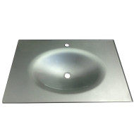 Cam Lavabo 15 mm 90 x 56 cm Metalik Gri