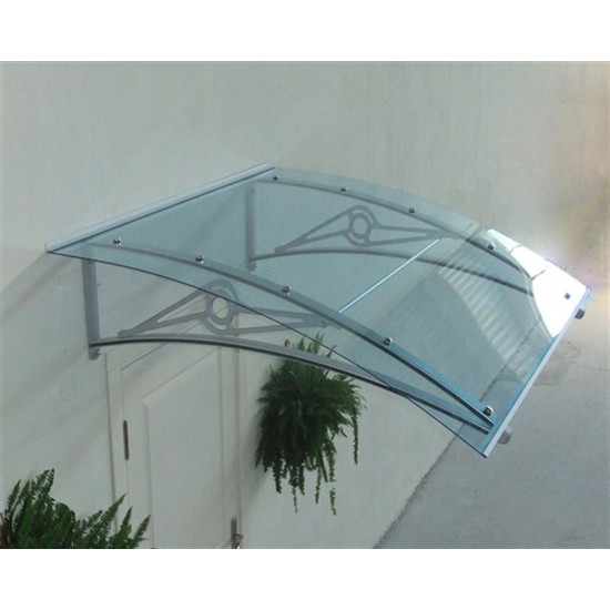 TF Prolüx Kapı Üstü 15,17 Alüminyum Ayaklı Sundurma 170 X 150 Yeşil 4 mm Solid levha - Alüminyum Ayaklı Sundurmalar