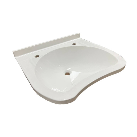 Dökme Akrilik Berber Lavabosu Beyaz 60x60 cm - Akrilik Lavabo