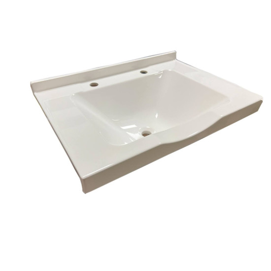 Dökme Akrilik Berber Lavabosu Beyaz 73x52 cm - Akrilik Lavabo