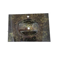 Cam Lavabo Siyah Beyaz Desenli 100 x 56 cm 15 mm