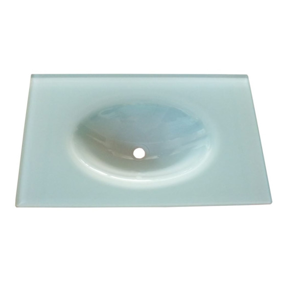 Cam Lavabo 12 mm 100 x 56 cm Beyaz - Cam Lavabo Modelleri