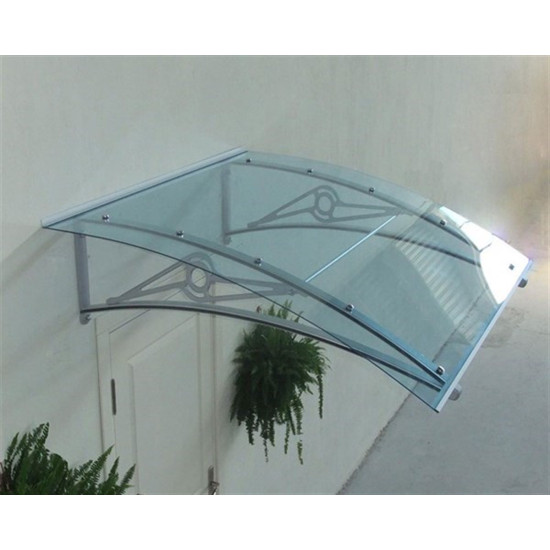 TF Prolüx Kapı Üstü 15,19 Alüminyum Ayaklı Sundurma 190 X 150 Yeşil 4 mm Solid Levha - Alüminyum Ayaklı Sundurmalar
