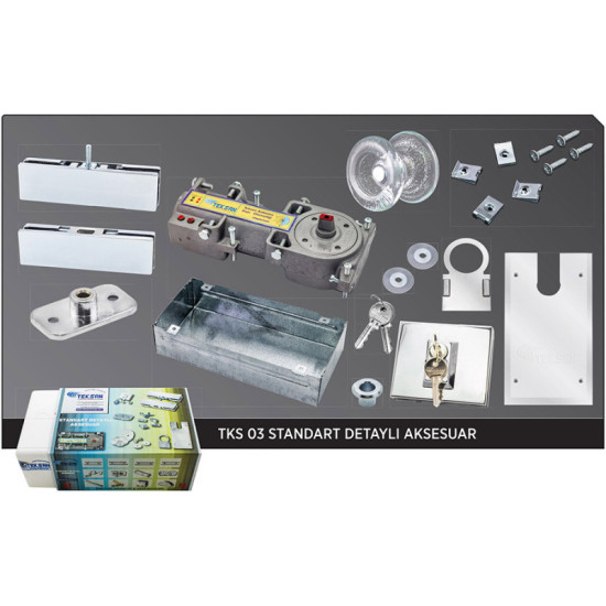 Teksan Cam Kapı Hidrolik Motor Standart Detay Aksesuar Seti TKS 03
