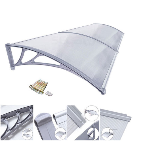 Kapı Üstü Pratik Sundurma 200 X 100 cm Gri - Kapı Üstü Pratik Sundurma