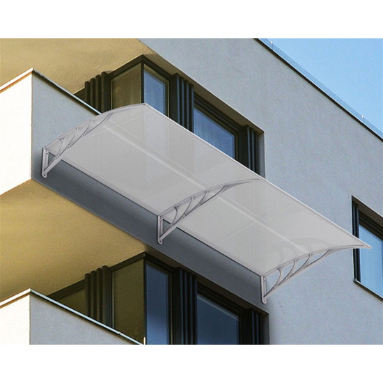 Kapı Üstü Pratik Sundurma 200 X 100 cm Gri - Kapı Üstü Pratik Sundurma