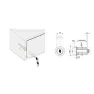 Canex Mandallı Çekmece Kilidi 16 mm 01.103.016