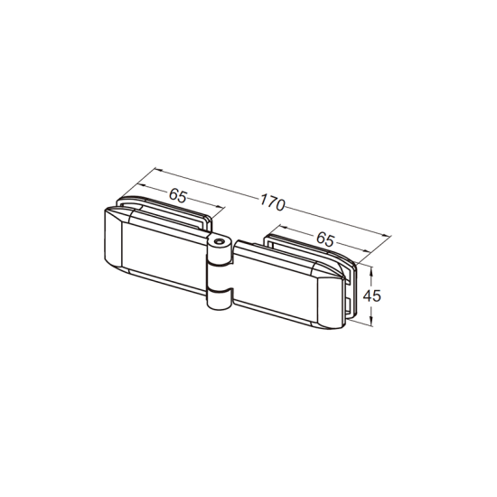THR-2203-SNBR Thoor Quınn Cam Kapı Menteşesi (Camdan cama) - Ofis Kapı Menteşeleri