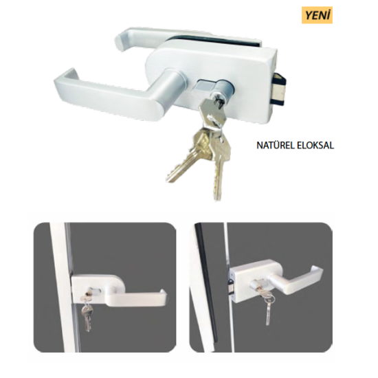 Thoor Round Cam Kapı Kilidi THR-1100K-E2 -NAAL - Rondo Cam Kapı Kolları