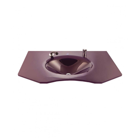 Cam Lavabo Berber Modeli 80x56 cm - Cam Lavabo Modelleri