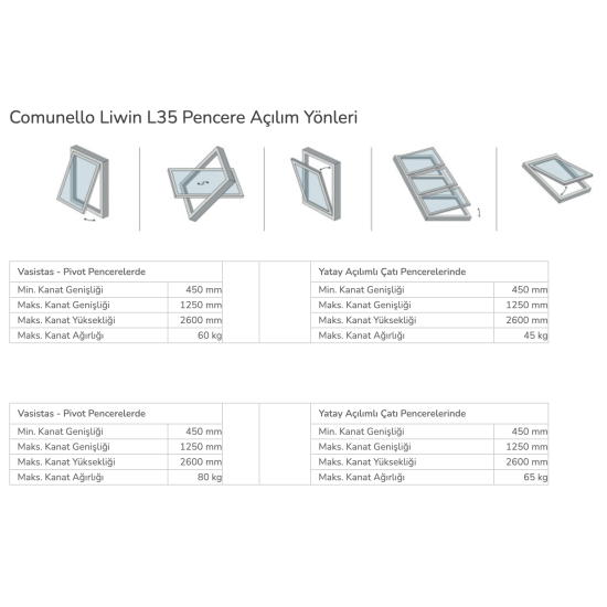 Liwin L35 230V Pencere Açma Motoru - Pencere Açma Motorları