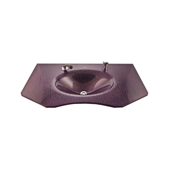 Cam Lavabo Mozaik Modeli 100x56 cm - Cam Lavabo Modelleri