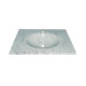 Cam Lavabo Mermer Desen Gümüş 100x56 cm - Desenli Cam Lavabo Modelleri