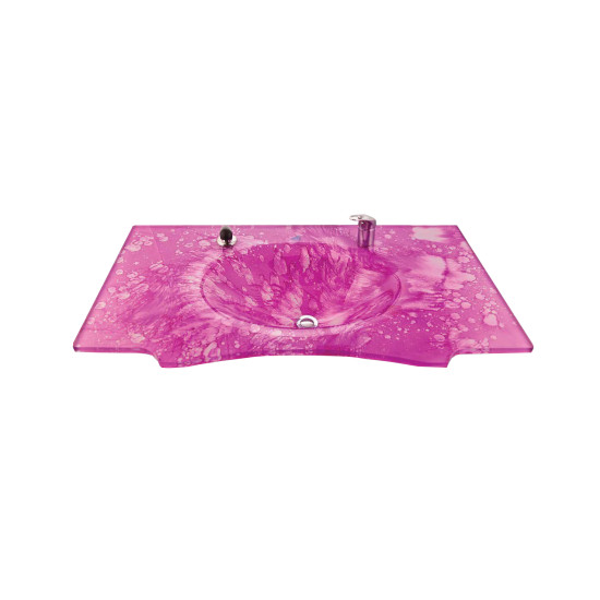 Cam Lavabo Kelebek Modeli 100x56 cm - Cam Lavabo Modelleri