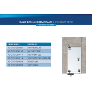 Kale Cam Kapı Aksesuar Seti-Standart KD070/12-200