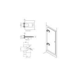 KD 070/30-100 Paraduş Mentşe Cam Duvar