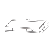 KD070/20-112 Düz Üst Menteşe Cam Kapı