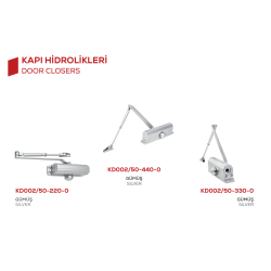 Kale Kapı Hidroliği Gümüş-Güç Ayarlı-5 Numara-(80-120 kg)