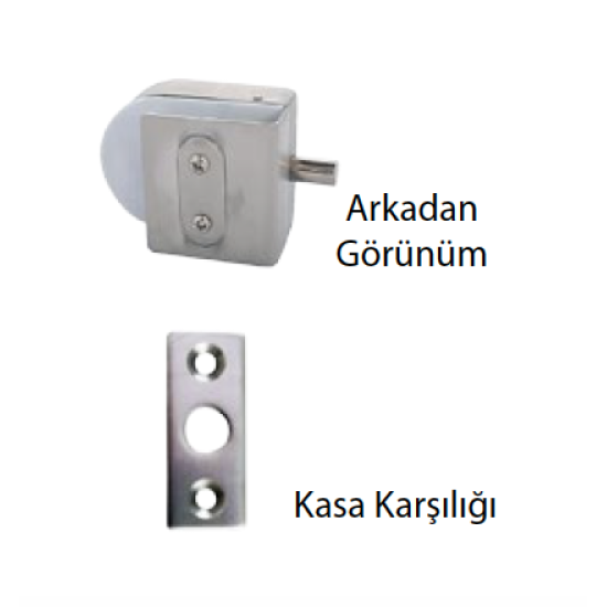 ANAHTARLI GEÇME KİLİT CAMDA DELİK GEREKTİRMEZ - Cam Kapı Kilitleri