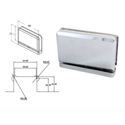 HT-3060-PSS YAYLI CAM KAPI MENTEŞESİ PİVOT