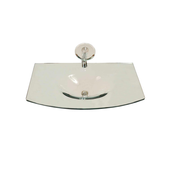Cam Lavabo Dore Modeli 70x56 cm - Cam Lavabo Modelleri