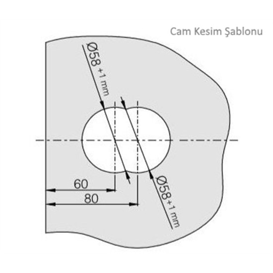 Hoppe Atlanta HCS GDA1530 Kapı Kolu-Mandal / Kırmızı-Yeşil Cam Cama Set - Ofis Bölme Aksesuarları