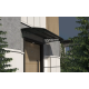 Metal Taşıyıcılı Kapı Üstü Pratik Sundurma Antrasit - Siyah Levha 110 x 70 Md2 - Metal Taşıyıcı Kapı Üstü Pratik Sundurma