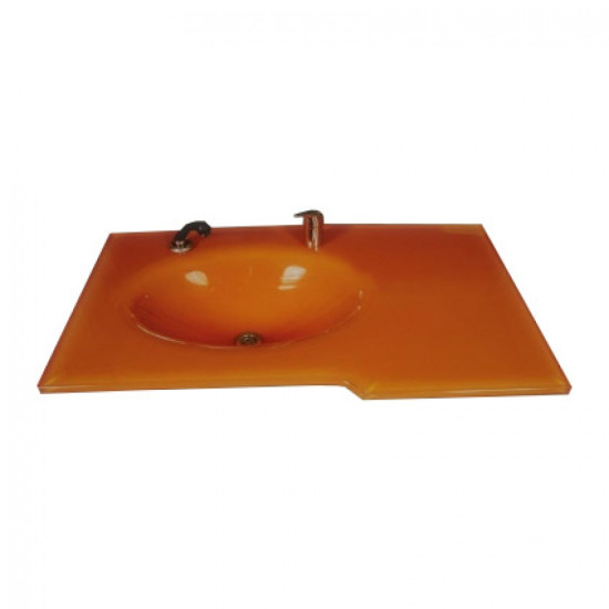 Cam Lavabo Slayt Modeli 90x56 Cm - Cam Lavabo Modelleri