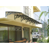 Transpaforza TF STD 1.12 Kapı Üstü Sundurma 360 X 100 Gri 3 mm Solid levha