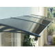 Transpaforza TF STD 1.12 Kapı Üstü Sundurma 360 X 100 Gri 3 mm Solid levha - Alüminyum Ayaklı Sundurmalar