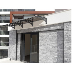Transpaforza TF STD 1.12 Kapı Üstü Sundurma 360 X 100 Bronz 3 mm Solid levha
