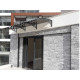 Transpaforza TF STD 1.12 Kapı Üstü Sundurma 360 X 100 Bronz 3 mm Solid levha - Alüminyum Ayaklı Sundurmalar