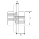 Canex Akordion Menteşe - Krom 43 mm 10.310.043 - Akordiyon Menteşeler